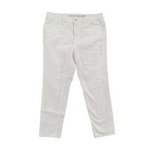 Kate Spade The Kick it Jeans Womens White Button Fly Cotton Denim Size 28